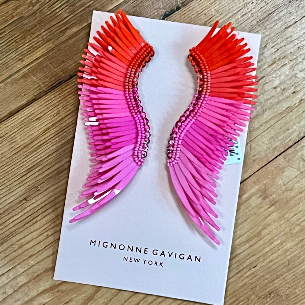 🌺🎉HP🎉🌺 NWT Mignonne Gavigan Madeline Earrings Red Multi - Picture 12 of 14